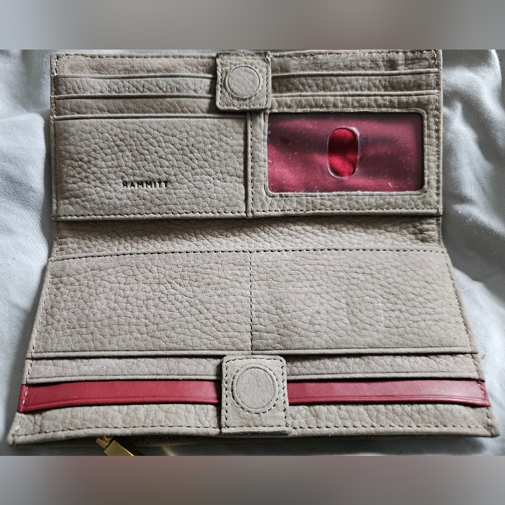 Hammitt Pebbled Taupe Leather Tote with Gold Studs and Matching Wallet - Picture 6 of 6